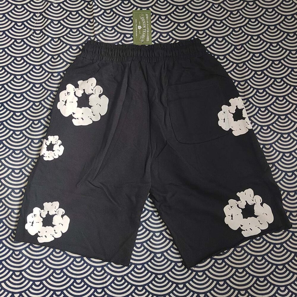 Denim Tears The Cotton Wreath Black Shorts - Picture 2 of 10